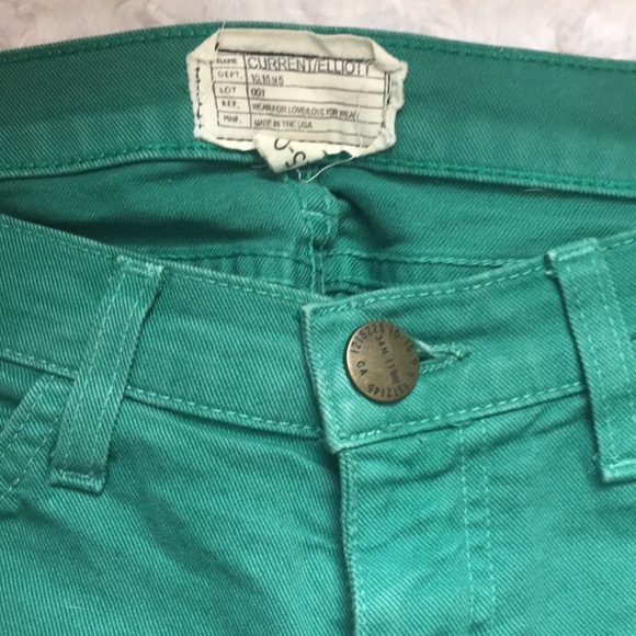 Current Elliot Green Skinny Jeans Size 25 - Picture 4 of 5